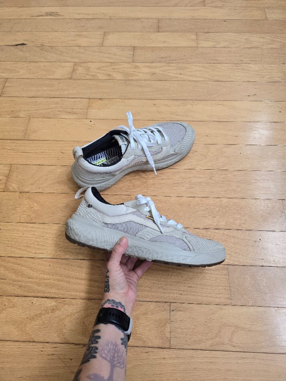 Vans | UltraRange VR3 Light Grey Beige Off White Trail Sneakers | Men's 11.5